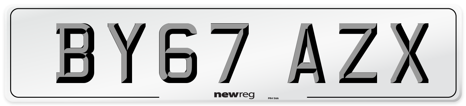 BY67 AZX Number Plate from New Reg